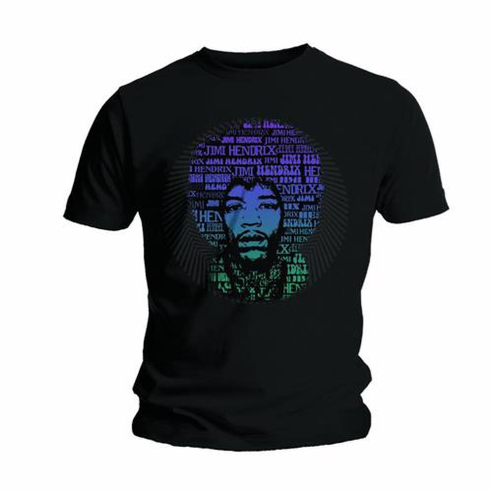 Jimi Hendrix - Afro Speech Heren Tshirt - Zwart